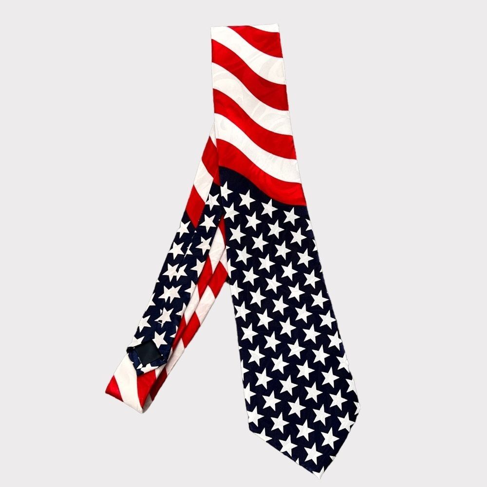Steven Harris Handmade American Flag Tie Patriotic